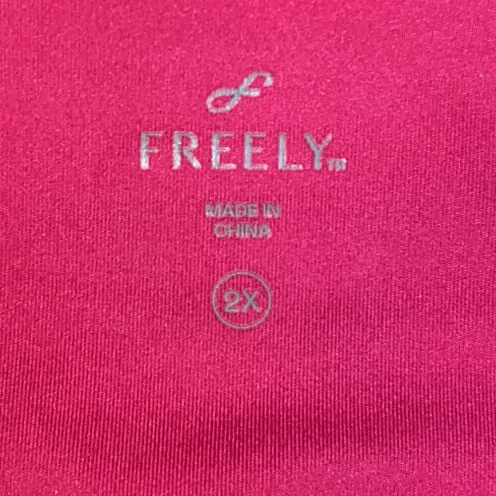 Freely Womens Pocket Bike Shorts‎ Plus Size 2X Hot Pink Activewear Academy